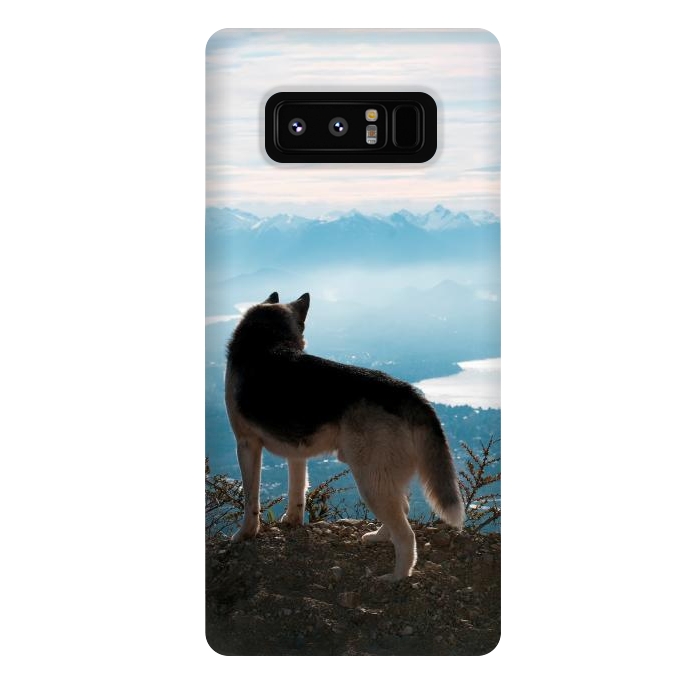Galaxy Note 8 StrongFit Wanderlust dog by Laura Nagel