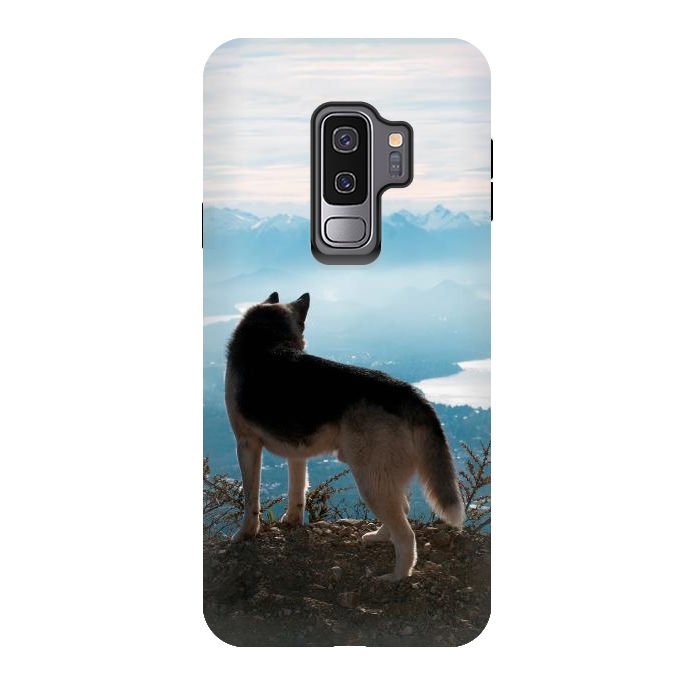 Galaxy S9 plus StrongFit Wanderlust dog by Laura Nagel