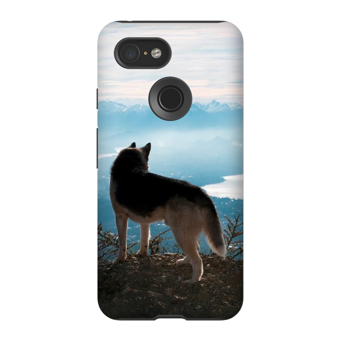 Pixel 3 StrongFit Wanderlust dog by Laura Nagel