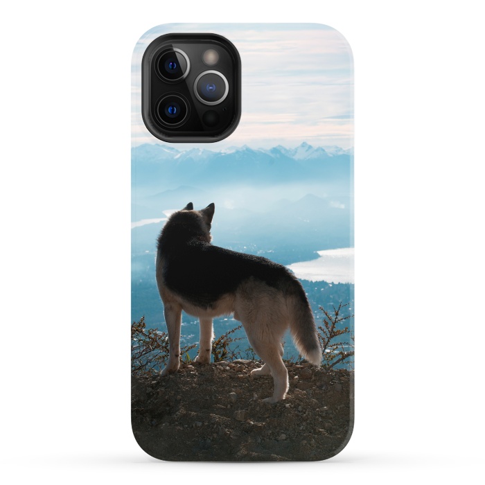iPhone 12 Pro StrongFit Wanderlust dog by Laura Nagel