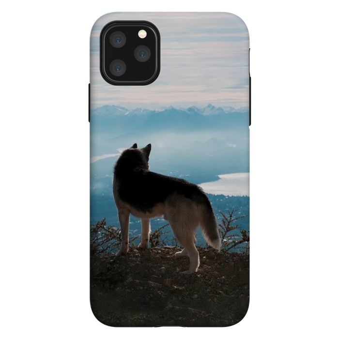 iPhone 11 Pro Max StrongFit Wanderlust dog by Laura Nagel