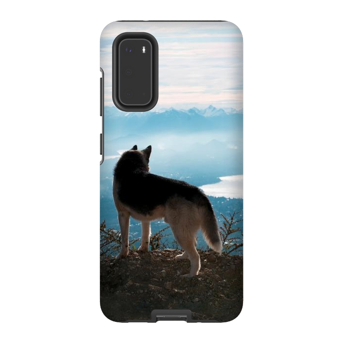 Galaxy S20 StrongFit Wanderlust dog by Laura Nagel