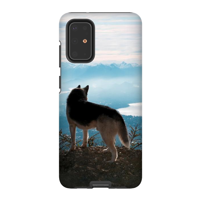 Galaxy S20 Plus StrongFit Wanderlust dog by Laura Nagel