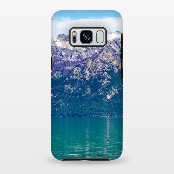 Galaxy S8 plus StrongFit Purple mountains by Laura Nagel