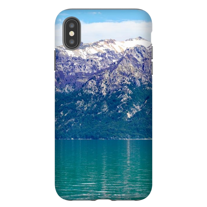 iPhone Xs Max StrongFit Purple mountains by Laura Nagel