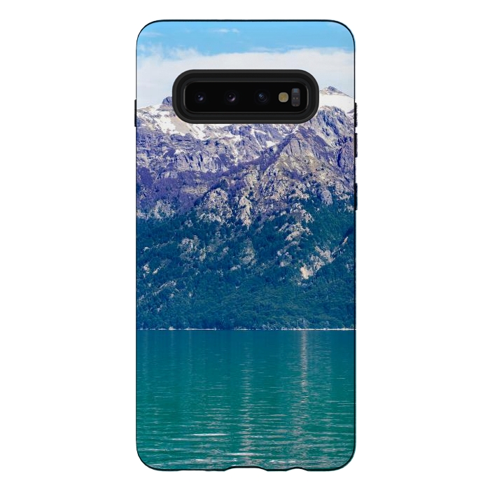 Galaxy S10 plus StrongFit Purple mountains by Laura Nagel