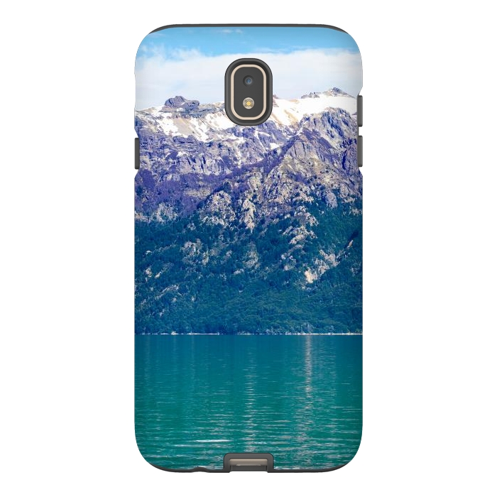 Galaxy J7 StrongFit Purple mountains by Laura Nagel