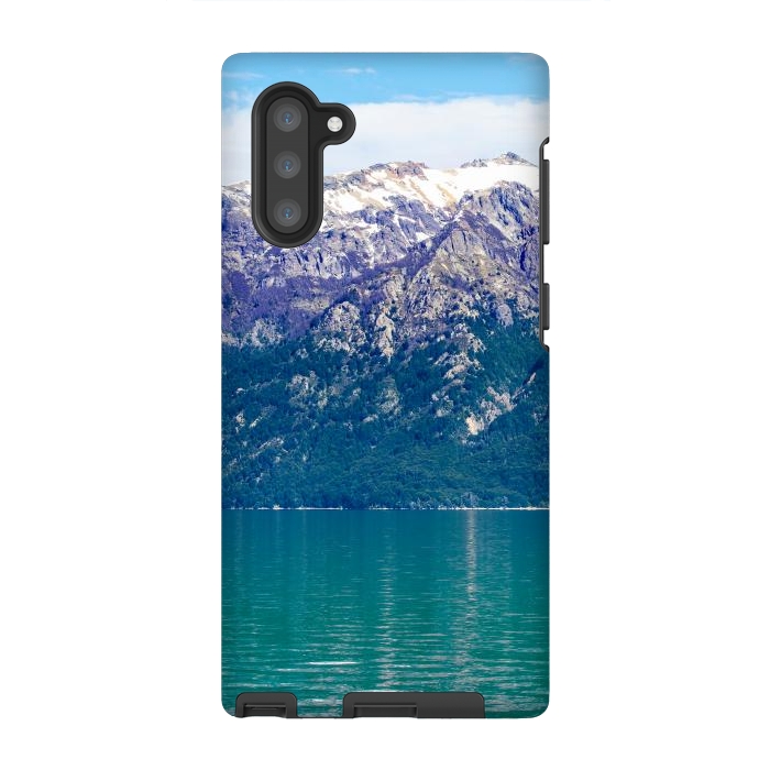 Galaxy Note 10 StrongFit Purple mountains by Laura Nagel