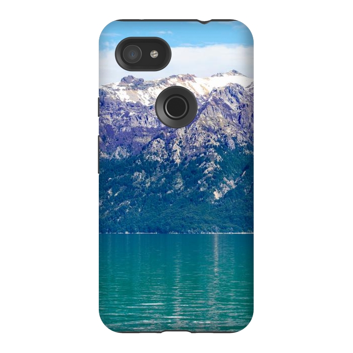 Pixel 3AXL StrongFit Purple mountains by Laura Nagel