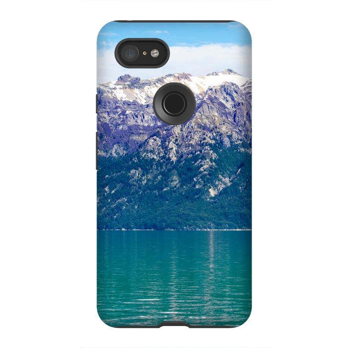 Pixel 3XL StrongFit Purple mountains by Laura Nagel