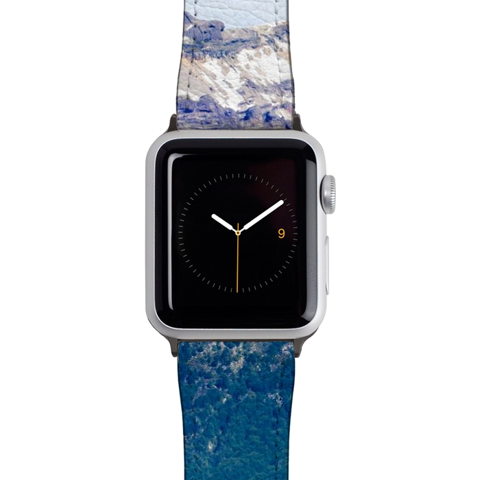 Watch 42mm / 44mm Strap PU leather Purple mountains by Laura Nagel