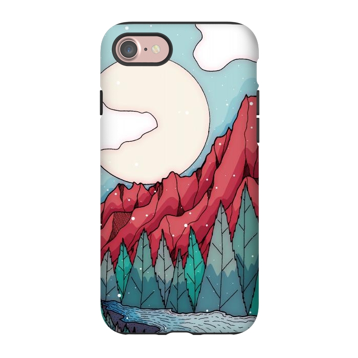 iPhone 7 StrongFit The red winter mountain river by Steve Wade (Swade)