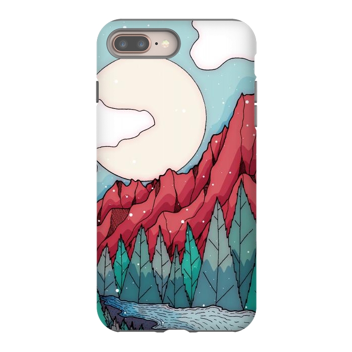 iPhone 7 plus StrongFit The red winter mountain river by Steve Wade (Swade)