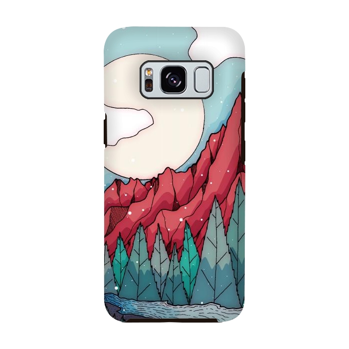 Galaxy S8 StrongFit The red winter mountain river by Steve Wade (Swade)