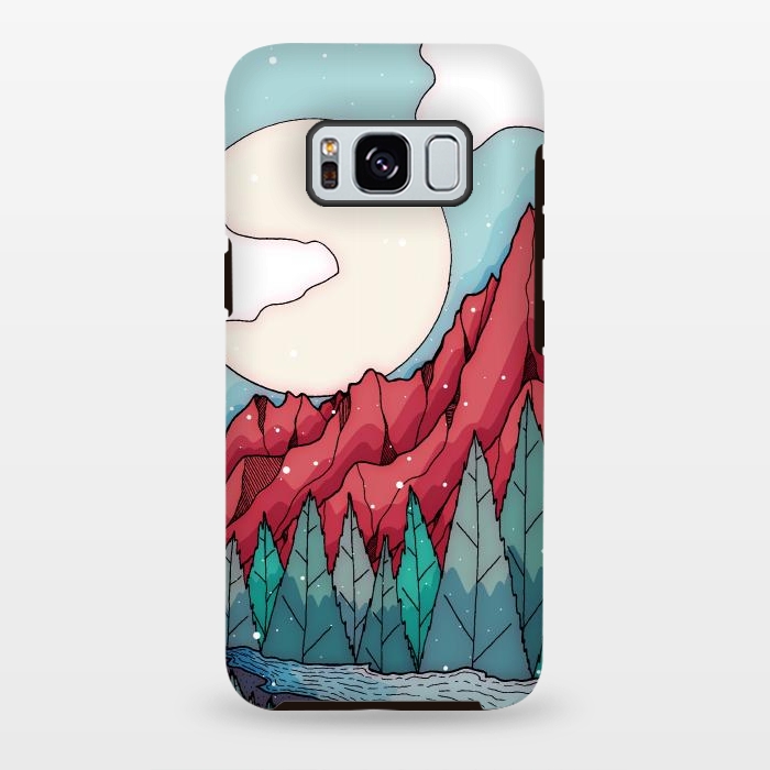 Galaxy S8 plus StrongFit The red winter mountain river by Steve Wade (Swade)