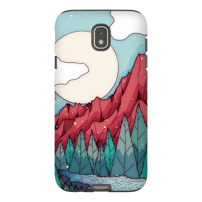Galaxy J7 StrongFit The red winter mountain river by Steve Wade (Swade)