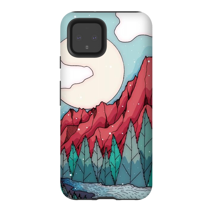 Pixel 4 StrongFit The red winter mountain river by Steve Wade (Swade)