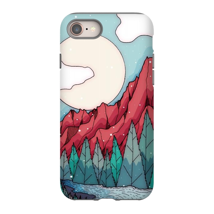 iPhone SE StrongFit The red winter mountain river by Steve Wade (Swade)