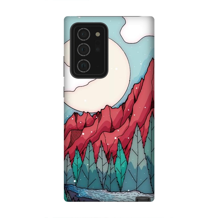 Galaxy Note 20 Ultra StrongFit The red winter mountain river by Steve Wade (Swade)