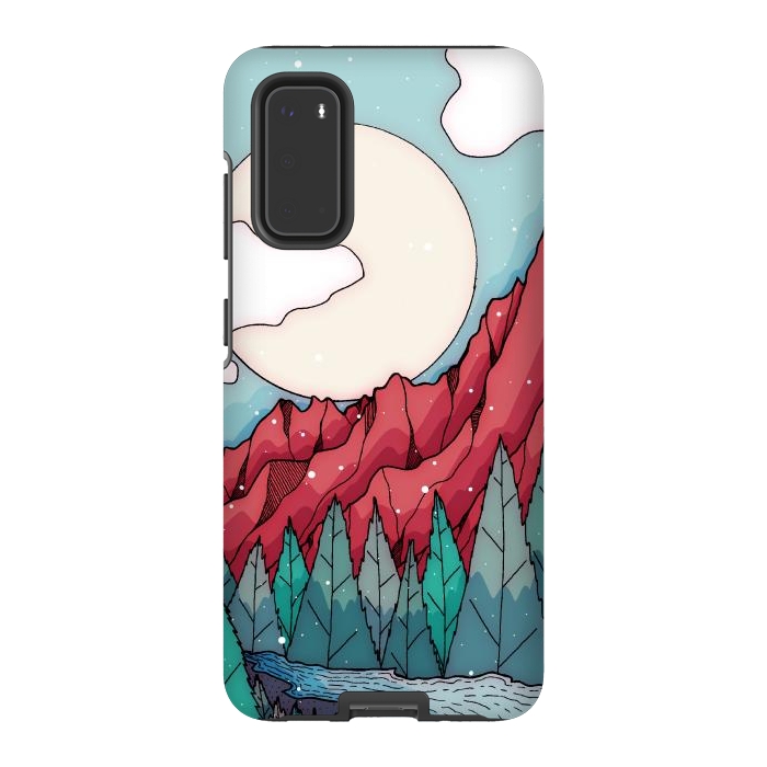 Galaxy S20 StrongFit The red winter mountain river by Steve Wade (Swade)