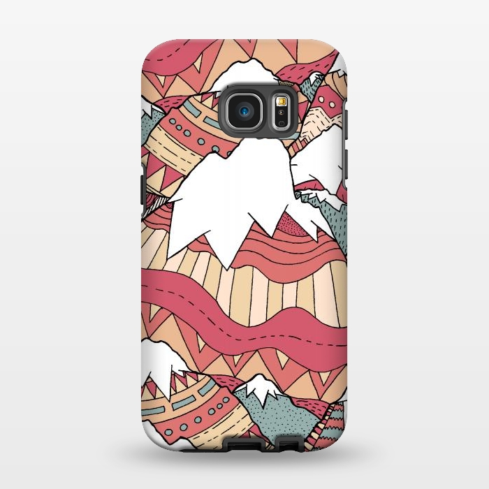 Galaxy S7 EDGE StrongFit Winter Aztec mountains  by Steve Wade (Swade)