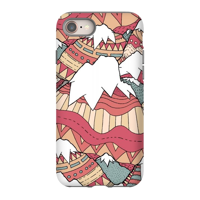 iPhone 8 StrongFit Winter Aztec mountains  by Steve Wade (Swade)