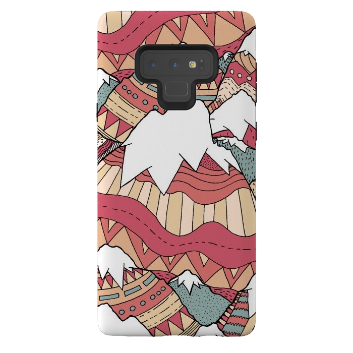 Galaxy Note 9 StrongFit Winter Aztec mountains  by Steve Wade (Swade)