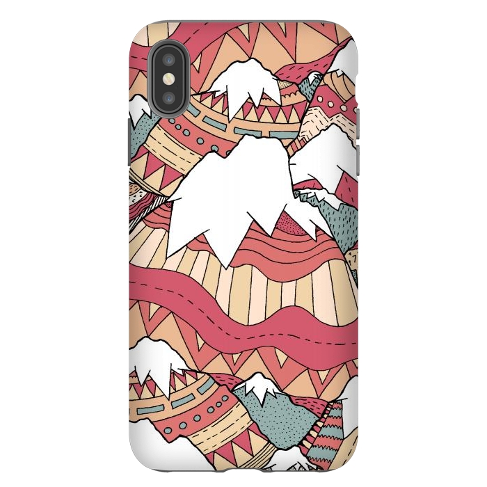 iPhone Xs Max StrongFit Winter Aztec mountains  by Steve Wade (Swade)