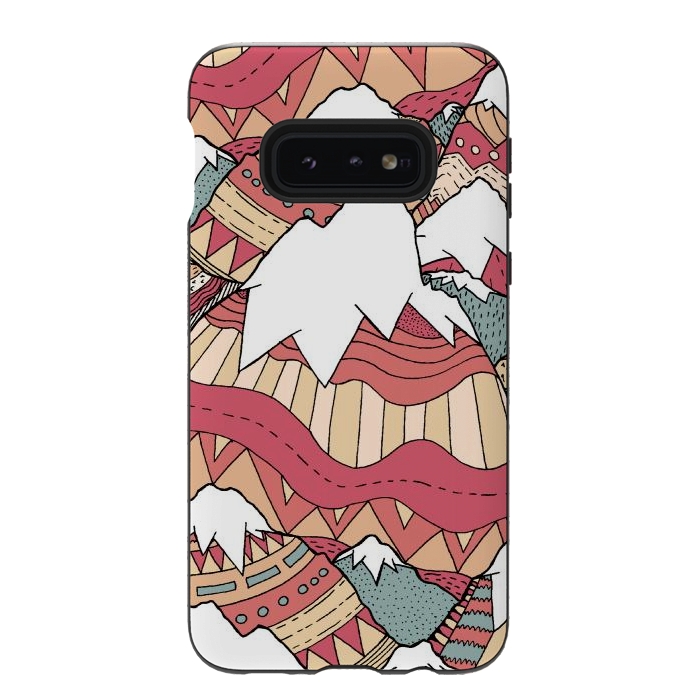Galaxy S10e StrongFit Winter Aztec mountains  by Steve Wade (Swade)