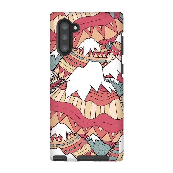 Galaxy Note 10 StrongFit Winter Aztec mountains  by Steve Wade (Swade)