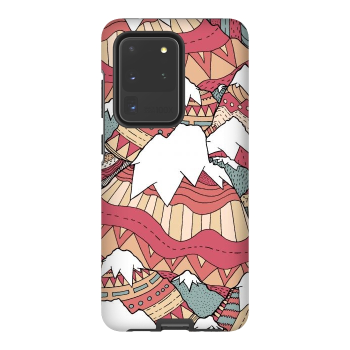 Galaxy S20 Ultra StrongFit Winter Aztec mountains  by Steve Wade (Swade)