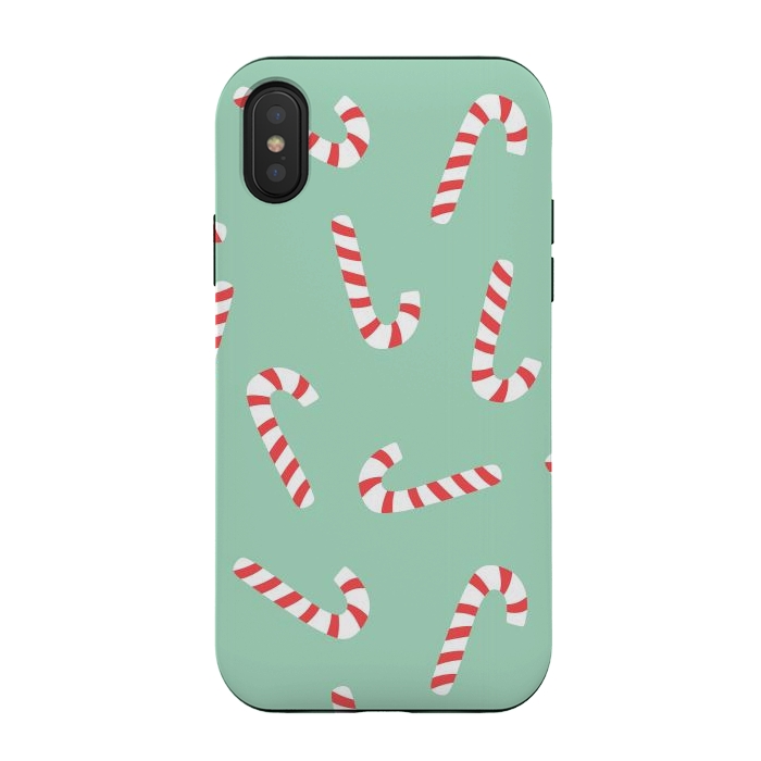 iPhone Xs / X StrongFit Candy Cane 01 by Jelena Obradovic
