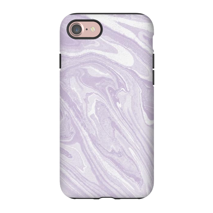 iPhone 7 StrongFit Pastel Purple lavender liquid marble by Oana 