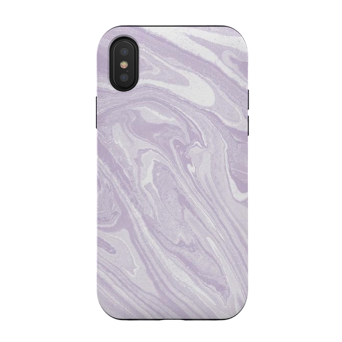 iPhone Xs / X StrongFit Pastel Purple lavender liquid marble by Oana 