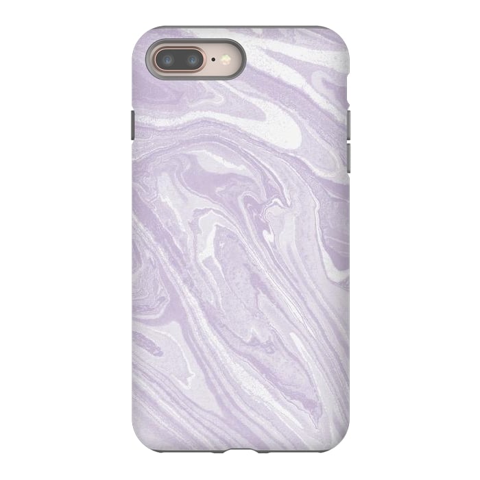 iPhone 8 plus StrongFit Pastel Purple lavender liquid marble by Oana 