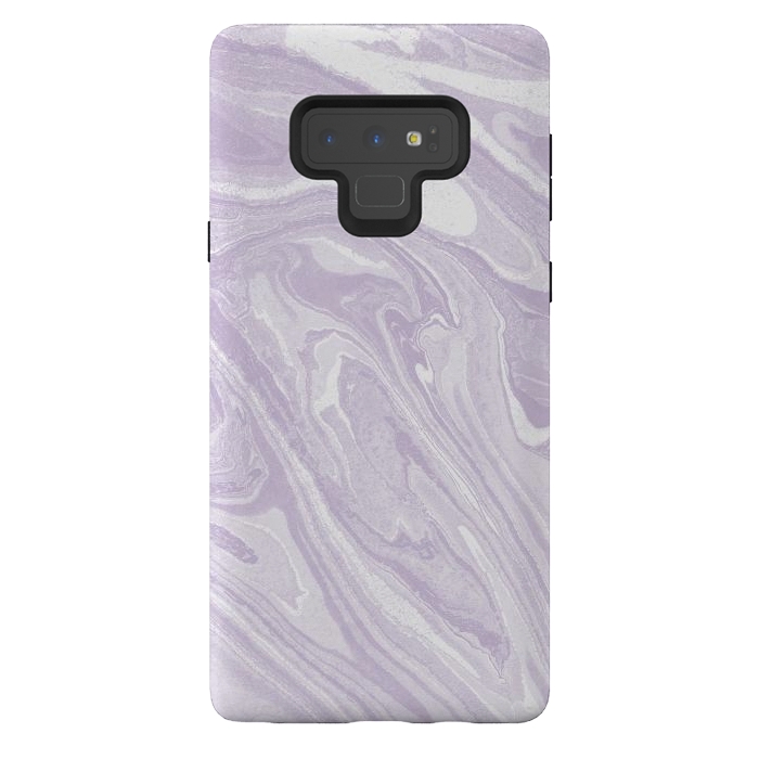 Galaxy Note 9 StrongFit Pastel Purple lavender liquid marble by Oana 