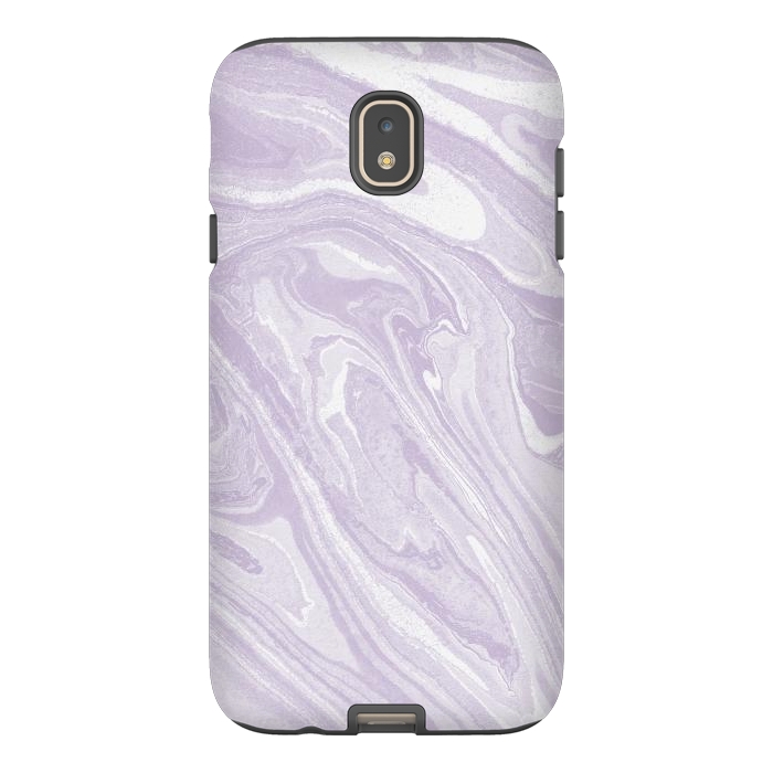 Galaxy J7 StrongFit Pastel Purple lavender liquid marble by Oana 