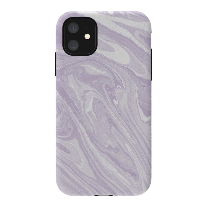 iPhone 11 StrongFit Pastel Purple lavender liquid marble by Oana 