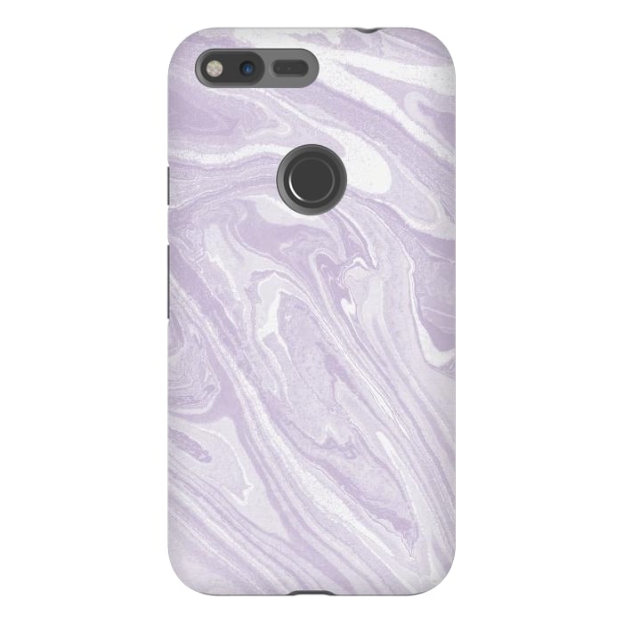Pixel XL StrongFit Pastel Purple lavender liquid marble by Oana 