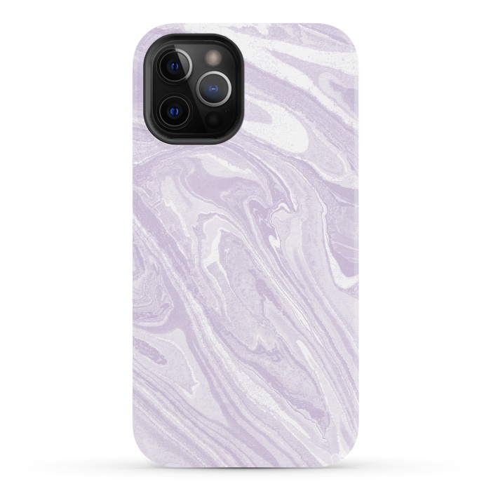 iPhone 12 Pro StrongFit Pastel Purple lavender liquid marble by Oana 