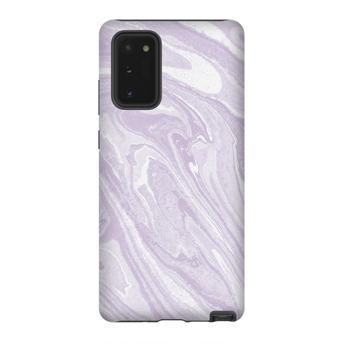 Galaxy Note 20 StrongFit Pastel Purple lavender liquid marble by Oana 