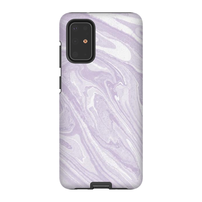 Galaxy S20 Plus StrongFit Pastel Purple lavender liquid marble by Oana 