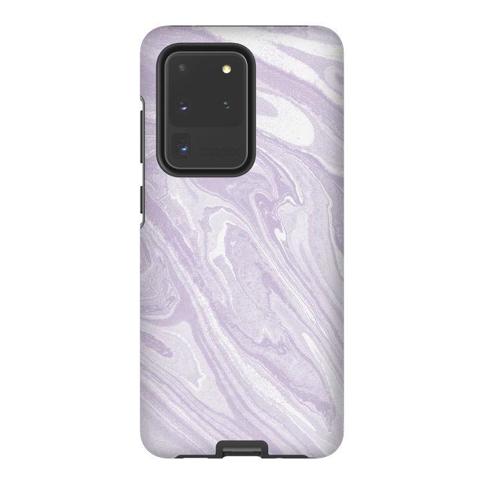 Galaxy S20 Ultra StrongFit Pastel Purple lavender liquid marble by Oana 