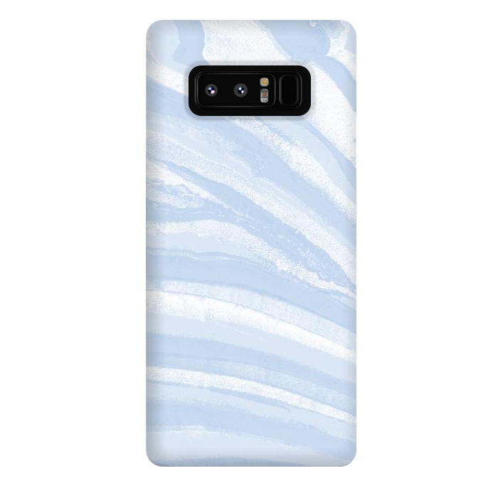 Galaxy Note 8 StrongFit Baby blue pastel marble stripes by Oana 