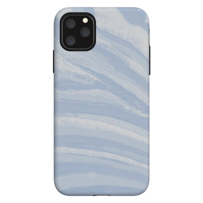 iPhone 11 Pro Max StrongFit Baby blue pastel marble stripes by Oana 