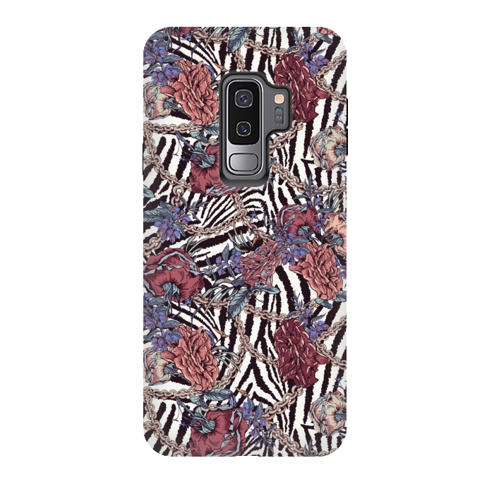 Galaxy S9 plus StrongFit pretty animal print by MALLIKA