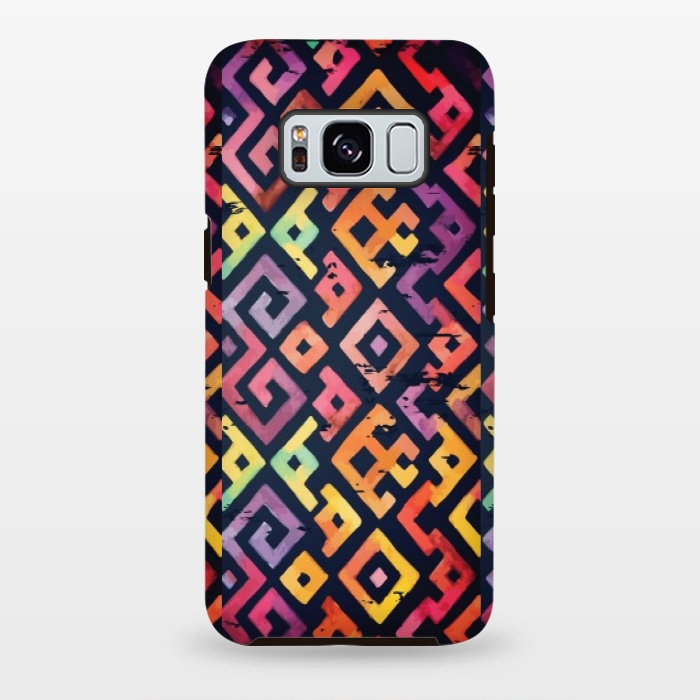 Galaxy S8 plus StrongFit coloured squared pattern by MALLIKA