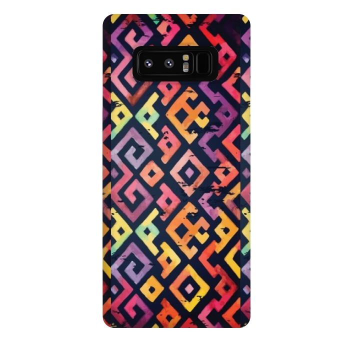 Galaxy Note 8 StrongFit coloured squared pattern by MALLIKA