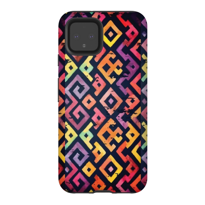 Pixel 4 StrongFit coloured squared pattern by MALLIKA