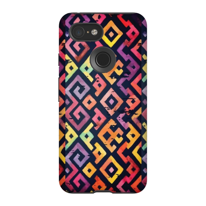 Pixel 3 StrongFit coloured squared pattern by MALLIKA